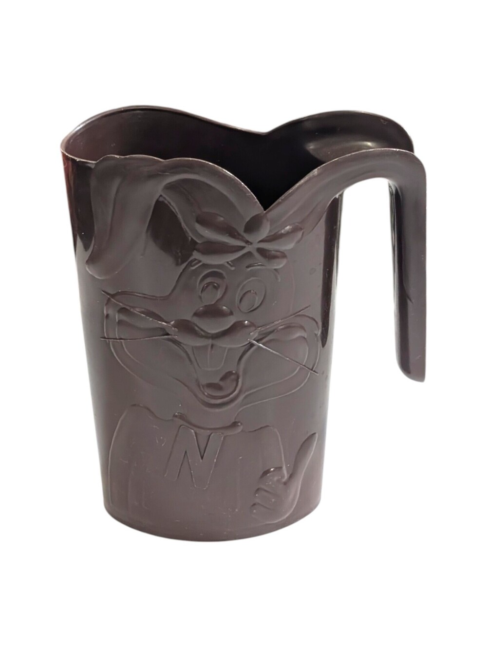 Vintage 80s 90s Nestlé Nesquik Quicky Bunny Milk Bag Pitcher Brown Retro